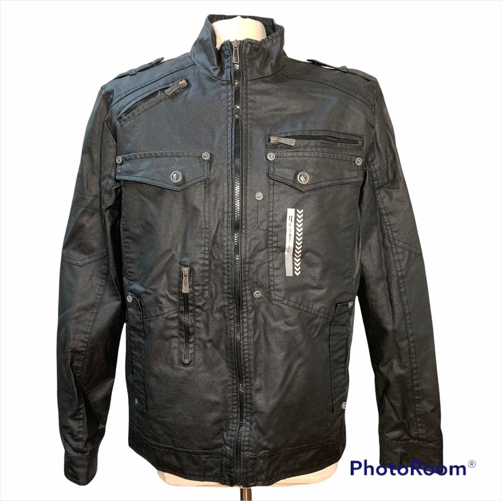 NWOT Black cotton/PU coated Men’s Jacket size M